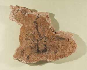 Fragment of a Mural Featuring a Horse Rider by Unbekannt Unbekannt